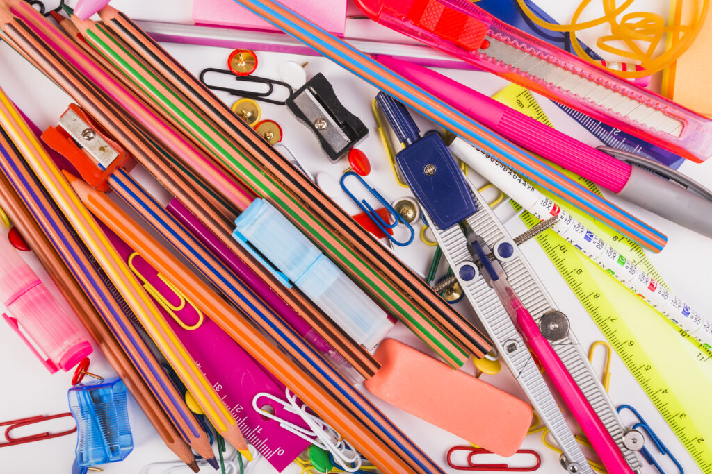 school stationery mess