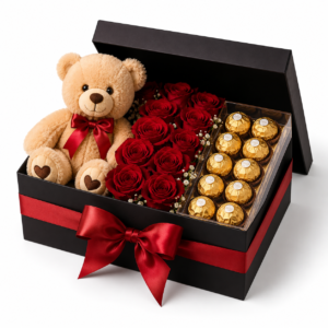 Luxury Rose Teddy Gift Box