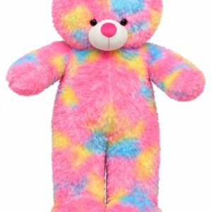 3 Feet Pink Multicolor Teddy Bear – Soft Rainbow Plush Teddy