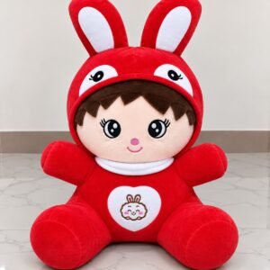 1.10 Feet Red Bunny Soft Toy – Cute & Cuddly Plush Toy