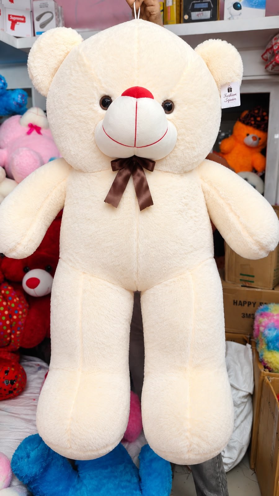 3.5 Feet Cream Teddy Bear Soft Toy – Large & Cuddly Plush Teddy