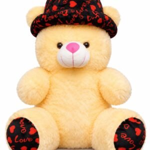 3 Feet Cream Teddy Bear with Love Hat – Large Plush Soft Toy