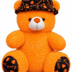 3 Feet Orange Teddy Bear with Love Hat – Large Plush Soft Toy