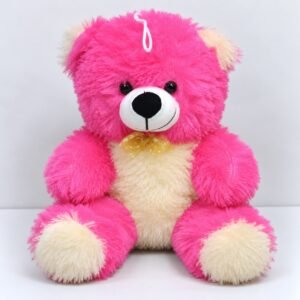 1 Feet Pink & Cream Teddy Bear with Bow – Cute Plush Teddy