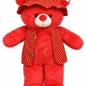 2.2 Feet Red Teddy Bear with Cap & Dress